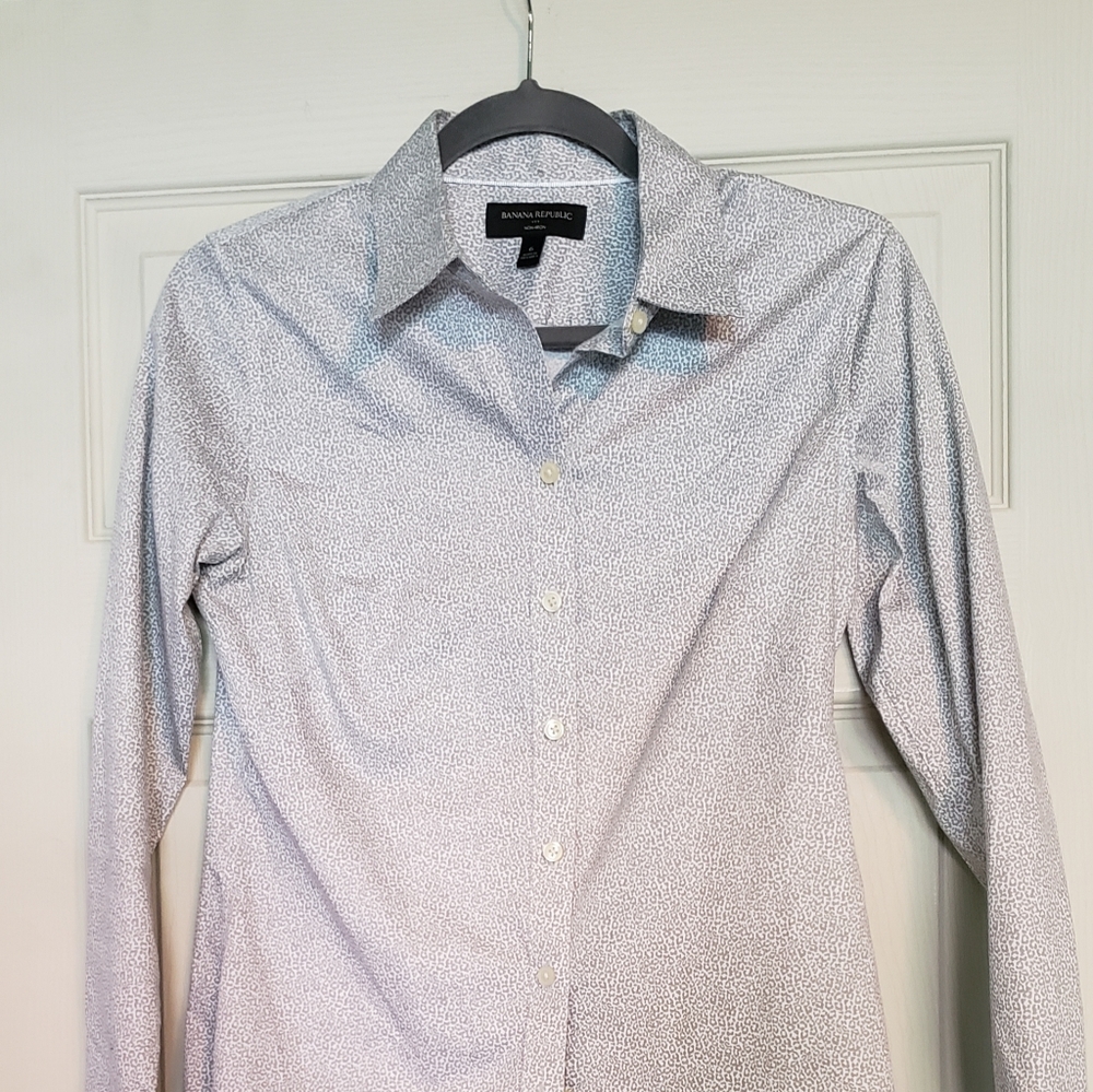 Banana Republic Non-iron Blouse - Animal Print
